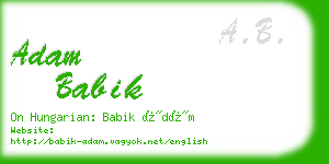 adam babik business card